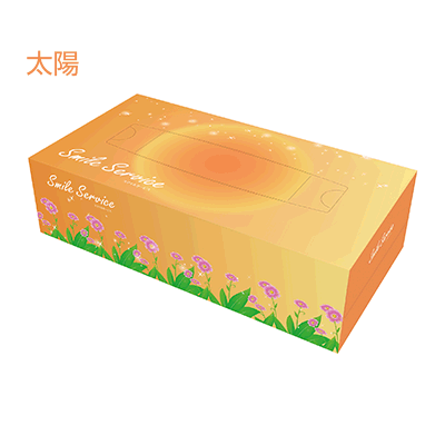 BOXティッシュ　【太陽】150W スリムタイプ（5P）